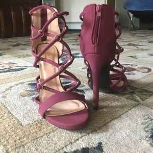 Burgundy heels